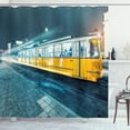 thumbnail image 1 of Ambesonne Yellow and Blue Shower Curtain, Old Tram City, 69"Wx70"L, Slate Blue, 1 of 3