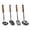 Black-Cooking utensils-C, variant on Stainless Steel Cooking Utensils Set Sliver Cooking utensils-D 6 Piece Non-Stick Heat Resistant Kitchen Tools