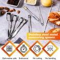 thumbnail image 2 of Qucyy Heavy Duty Set Stainless Steel, Metal Measuring Cups and Spoons Set for Dry or Liquid, Fits in Spice Jar, Home Gadgets Kitchen Gadgets, Set of 7 Including Leveler Silver, 2 of 5