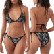 thumbnail image 3 of Fotbe Black Cats In A Garden Traje de Baño para Mujer de Dos Piezas – Bikini Sexy de Tirantes Tipo Halter con Diseño Triangular, 3 of 6