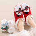 thumbnail image 6 of Fabrcox Womens Plush Indoor Slipper Socks, Christmas Holiday Print, Non Slip Grippers Cozy Winter Fuzzy Socks, Loungewear Sleep Socks for Home (A), 6 of 7