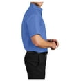 thumbnail image 3 of Mens Short Sleeve Easy Care Cotton/Polyester Shirt Ultramarine Blue 6X-Large, 3 of 6