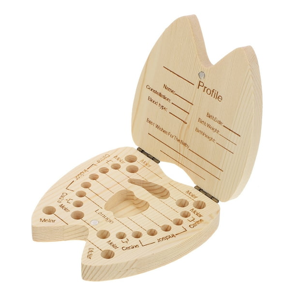 EeaseMX Caja de recuerdos de dientes Caja de hadas de dientes de dientes de bebé Dientes de bebé Caja de recuerdos para bebé