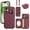 Winered, variant on ELEHOLD Case for iPhone 16,Detachable Lanyard Crossbody Leather Wallet Case with Ring Holder & Mirror,White