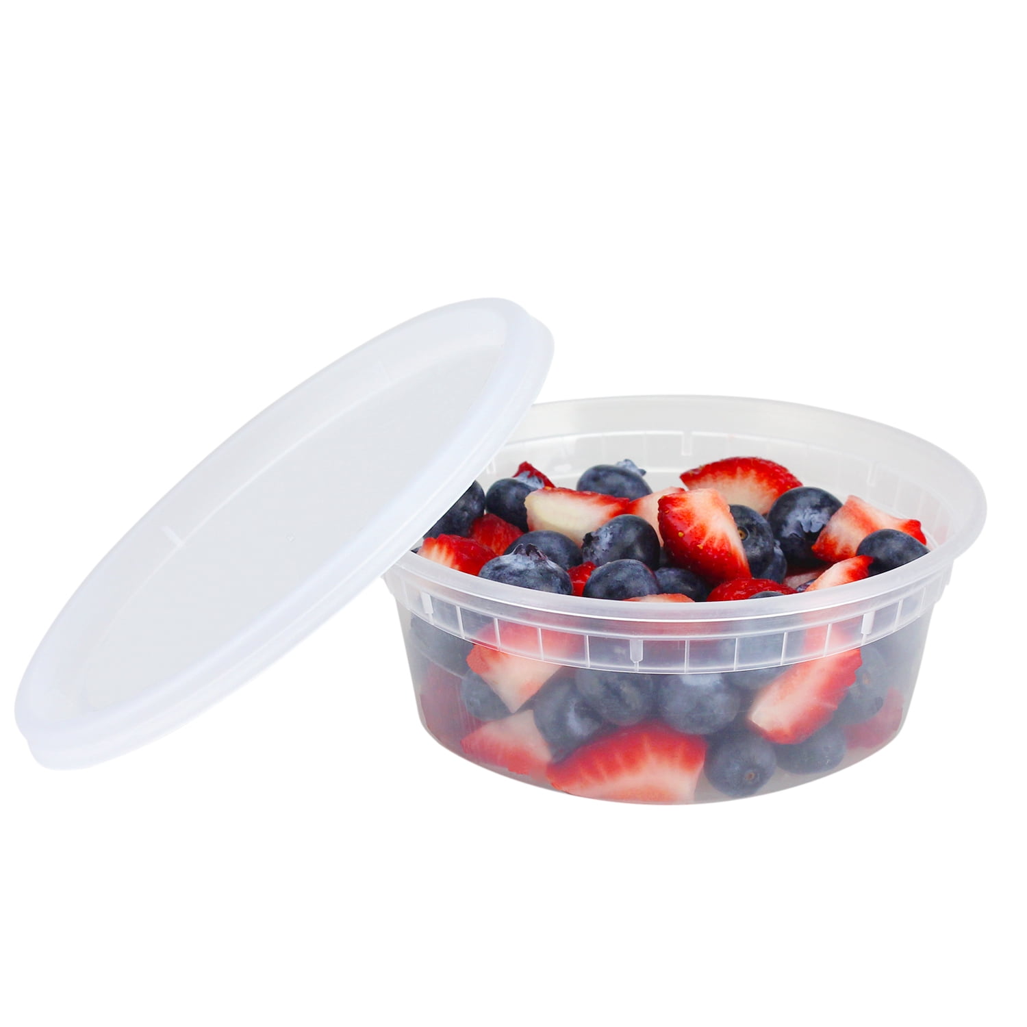 Freshware Food Storage Containers [50 Set] 8 oz Plastic Deli Containers  with