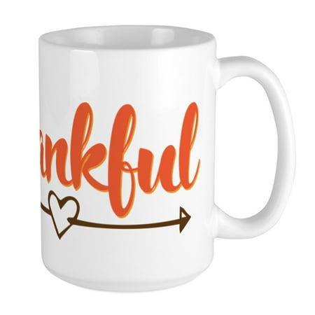 

CafePress - Thankful - 15 oz Ceramic Large Mug
