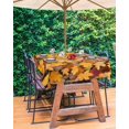 thumbnail image 3 of Outdoor Tablecloths with Umbrella Hole & Zipper, Autumn Maple Leaves Rectangle Tablecloth 60x120 Inch, Fall Orange Deciduous Country Waterproof Table Cloth, Patio/Pool/Picnic Table Covers, 3 of 6