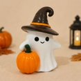 thumbnail image 6 of Resin Ghost Figurine with Pumpkin for Halloween Tabletop Decor, Cute Ghost Statue for Home Office Tiered Tray Shelf Display, Fall Party Ornament for Christmas New Year Gift (1 Pcs), 6 of 7