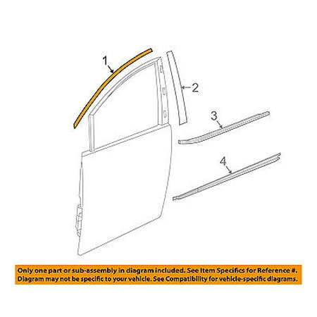 Chrysler Oem 2017 Pacifica Front Door Window Trim Right
