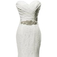 thumbnail image 4 of SOLOVEDRESS Women's Beaded Pleat Lace Wedding Dress Mermaid Bridal Gown with Sash（Ivory,4), 4 of 5