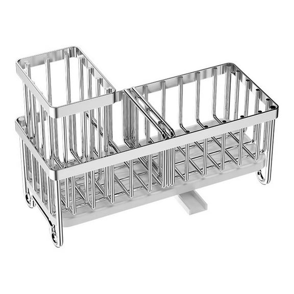 ACDANC Kitchen Accessories Anti-Rust Kitchen Storage Box Kitchen Sink Organizer Sponge Holder Kitchen Sink Accessories Silver