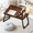 Brown, variant on HDUTNGISN Bed Desk 22" 5-Level Adjustable Foldable Laptop Desk with Cup Holder-Bed & Couch Table,Black Canary