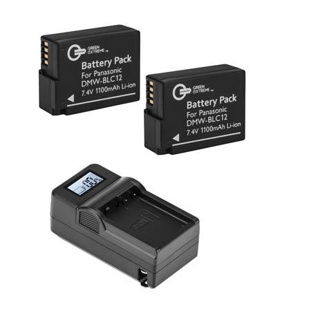 UPC: 0192223145870 | 2 Pack DMW-BLC12 Lithium-Ion Rechargeable Battery Pack and Compact Smart Charger Kit (7.4V 1100mAh)