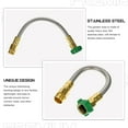 thumbnail image 2 of LEEYNEER Water Extender Steel Hose Short Stainless Garden 1ft Metal Extension 2 Count, 2 of 6