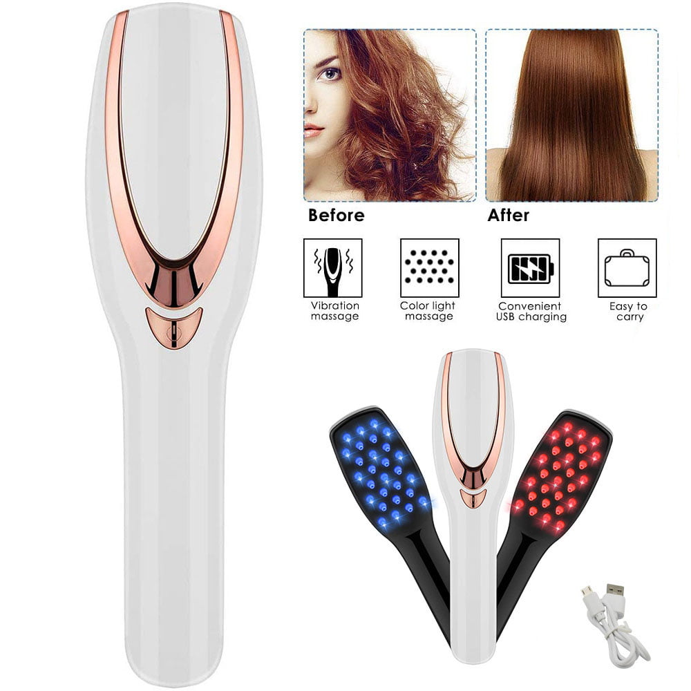 JiRongBen Portable 3-In-1 Electric Massage Comb, Electric Hair Growth Comb  Electric Light Regrowth Hairbrush Massage Therapy for Anti Hair Loss  Treatment 
