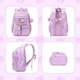 thumbnail image 7 of Soda Candy Backpacks for Girls Kawaii Ita Kids Backpack Water Resistant Lightweigt Students Bookbag for Elementary Primary Middle School, Purple and Beige, 7 of 7