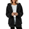 thumbnail image 4 of Gytharion Women's Sherpa Fleece Jackets Fashion Solid Casual Hooded Plush Warm Jacket Winter Soft Cozy Zipper Fuzzy Cardigan Coat with Pockets, 4 of 7