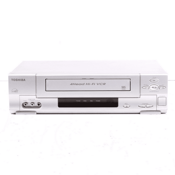 Restored Toshiba W-525 4-Head Hi-Fi VCR w/ Original Remote, Manual, A/V Cables, & HDMI Converter (Good)