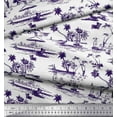 thumbnail image 3 of Soimoi Poly Georgette Fabric Chair,Palm Tree & Yacht Beach Decor Fabric Printed Yard 52 Inch Wide, 3 of 3