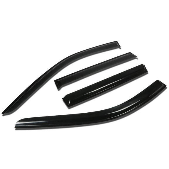 DNA Motoring WVS-163 For 2011 to 2013 Jeep Grand Cherokee WK2 4pcs Window Vent Visor Deflector Rain Guard (Dark Smoke) 12