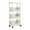 White#0, variant on Plastic Mobile Desk Storage Cart with Wheels 4 Tier Small Bookcase for Office Living Room Kitchen Rolling Under Desk Organizer with Guardrail and Hooks for Books Snacks Toiletries