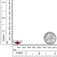 thumbnail image 6 of Gem Stone King 10K White Gold Red Created Ruby and Blue Created Sapphire 3-Stone Ring for Women | 1.28 Cttw | Round 6MM | Gemstone July Birthstone | Size 7, 6 of 6