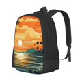 thumbnail image 1 of Balery Tropical Sunset Paradise Mochila para hombre y mujer - Tela Oxford 600D resistente - Gran capacidad, resistente al agua, ideal para la escuela, viajes y senderismo, 1 of 6