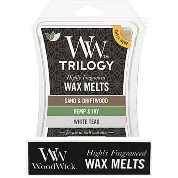 Woodwick Trilogy Wax Melts, Verdant Earth, 1 Pack of 6, 3 oz