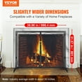 thumbnail image 2 of VEVOR Fireplace Screen 1 Panel with Door,Sturdy Iron Mesh Fireplace Screen, 39"(L) x31.6"(H) Spark Guard Cover,Simple Installation,Free Standing Fire Fence Grate for Living Room Home Decor Vintage, 2 of 9