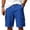 Royal Blue, variant on Dwelliawo Men Elastic Waist Hiking Shorts Below The Knee Drawstring Pockets Shorts Cotton Relaxed Fit Casual Summer Shorts Royal Blue S