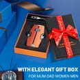 thumbnail image 2 of Dachance Diamond-Shaped Electronic Lighter with Breathing LED Lights, Type-C Rechargeable, Battery Indicator & Ignite Counter - Custom Gift Box for Men Laser Personalization Available (Orange), 2 of 7