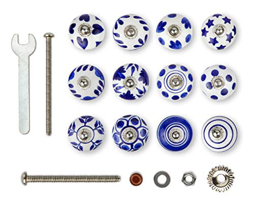 Set of 12 Handmade Knobs3 Color Design Ceramic Cabinet KnobsDrawer Pulls