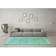 thumbnail image 3 of Ahgly Company Indoor Rectangle Abstract Light Blue Modern Area Rugs, 2' x 4', 3 of 4