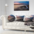 thumbnail image 3 of Designart Colorful Sky and Dark Rocky Sydney Coast - Seashore Throw Pillow - 12x20, 3 of 5