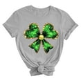 thumbnail image 5 of Funny St Patricks Day Shirts for Women Funny Graphic Shirt Comfy Casual Crewneck Short Sleeve Tee Shirts Tops (XL, Gray), 5 of 5