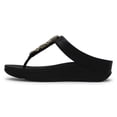 thumbnail image 2 of FitFlop Womens Fino Crystal Chain Toe Post Leather Sandals, 2 of 4