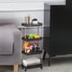 thumbnail image 1 of Carro de Almacenaje Móvil con Ruedas | Estantería Ajustable de 3 Niveles | Organizador para Cocina y Baño | Plástico Negro | 33,5 X 22,5 X 109 Cm, 1 of 6