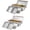 Full&Half Pan 2 Pack Silver, variant on 2 Pack 9QT Electric Chafing Dish Buffet Warmers, Stainless Steel Chafers with 3 One-Third-Size Pans Each, 400W Heating and Digital Temperature Control