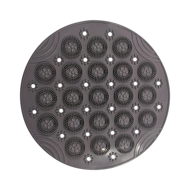 Alfombrillas de Baño para el Piso Del Baño, Alfombra Circular Antideslizante con Tazas de Succión Fuertes, Alfombra de Pie de Pvc para el Hogar para la Bañera de la Ducha, Alfombra de Piso de 30x30cm