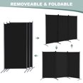 thumbnail image 2 of VEPRIMIN 3 Panel Room Divider, 6 Ft Tall Privacy Screens and Room Dividers, Wall Divider Panels Partition, Freestanding Folding Office Room Separator,102" W x 71" H Black, 2 of 4