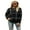 Black, variant on Women's Long Sleeve Casual Loose Tops Grid Pattern Knitted Pullover Sweater
