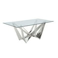 thumbnail image 1 of Table en Verre Style Contemporain Dekel en Finition Chromée, 1 of 4