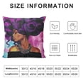thumbnail image 5 of Nawypu Pillowcase African American Black Girl Throw Pillow Covers Shells for Couch Office Bedroom Home Decoration,, 5 of 5
