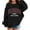 Black, variant on Girls Fashion Girls Zip Up Hoodie Girl's Graphic Prints Sweatshirt Crewneck Long Sleeve Cute Drop Shoulder Pullover Tops
