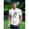 thumbnail image 2 of Pen Art Owl T-Shirt Men -Image by Shutterstock, Male XX-Large, 2 of 4