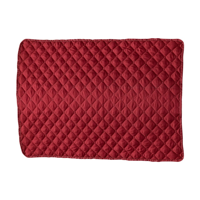 Red Red Pet Sofa Mat With Pillow And Summer Heat Relief Pet Mat Water Resistant Design Machine Washable Canvas Material For Medium Sized Dogs Comfortable And Protective
