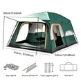 thumbnail image 3 of 4-6 Person Tent for Camping, 10' x 6.8' x 5.9', Camping Tent with Carry Bag & Mesh Windows, Lightweight Portable Tent for Outdoor Camping, Festivals & Backyard, Green, 3 of 10