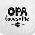 thumbnail image 4 of Inktastic Opa Loves Me Granddaughter Girls Baby Bib, 4 of 4