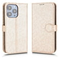 thumbnail image 3 of K-Lion for iPhone 14 Pro 6.1 Inch Case with Wrist Strap, Premium PU Leather Soft TPU Wallet Case Flip Cover Magnetic Closure Card Slots Holder Kickstand Anti-Scratch Shockproof Case,Rosegold, 3 of 6