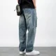 thumbnail image 2 of Pantalones vaqueros azules claros para hombre, pantalones rotos, jeans rotos para hombre con agujeros, nueva tendencia de rock, hip hop, Y2k, ropa de calle, Kpop 2024, 2 of 5